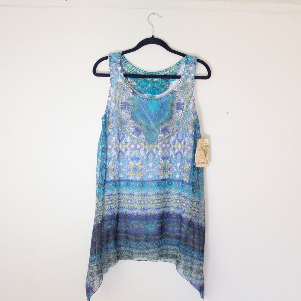 Kaleidoscope printed sleeveless top